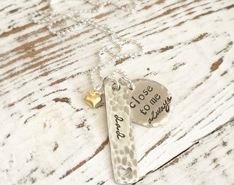 Personalized Memorial Necklace . In Loving Memory . Memorial Name . Lost Loved One . Personalized Jewelry . Name Jewelry . Sympathy