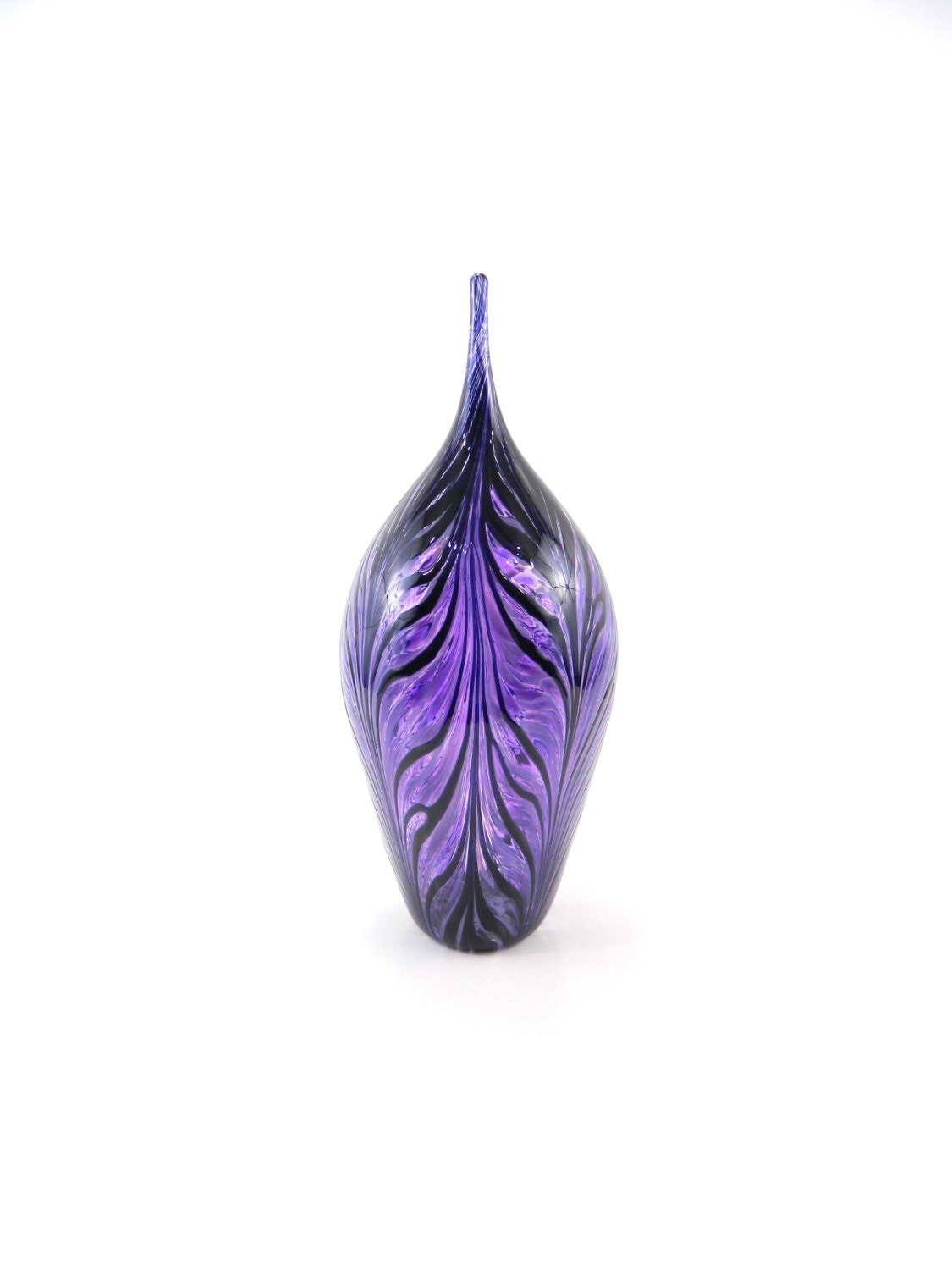 Purple Blown Art Glass Sculpture 7703