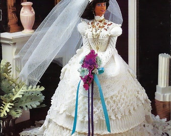 Sacred sentiments Bride Fashion Doll Crochet Pattern Book Annies Attic 870217