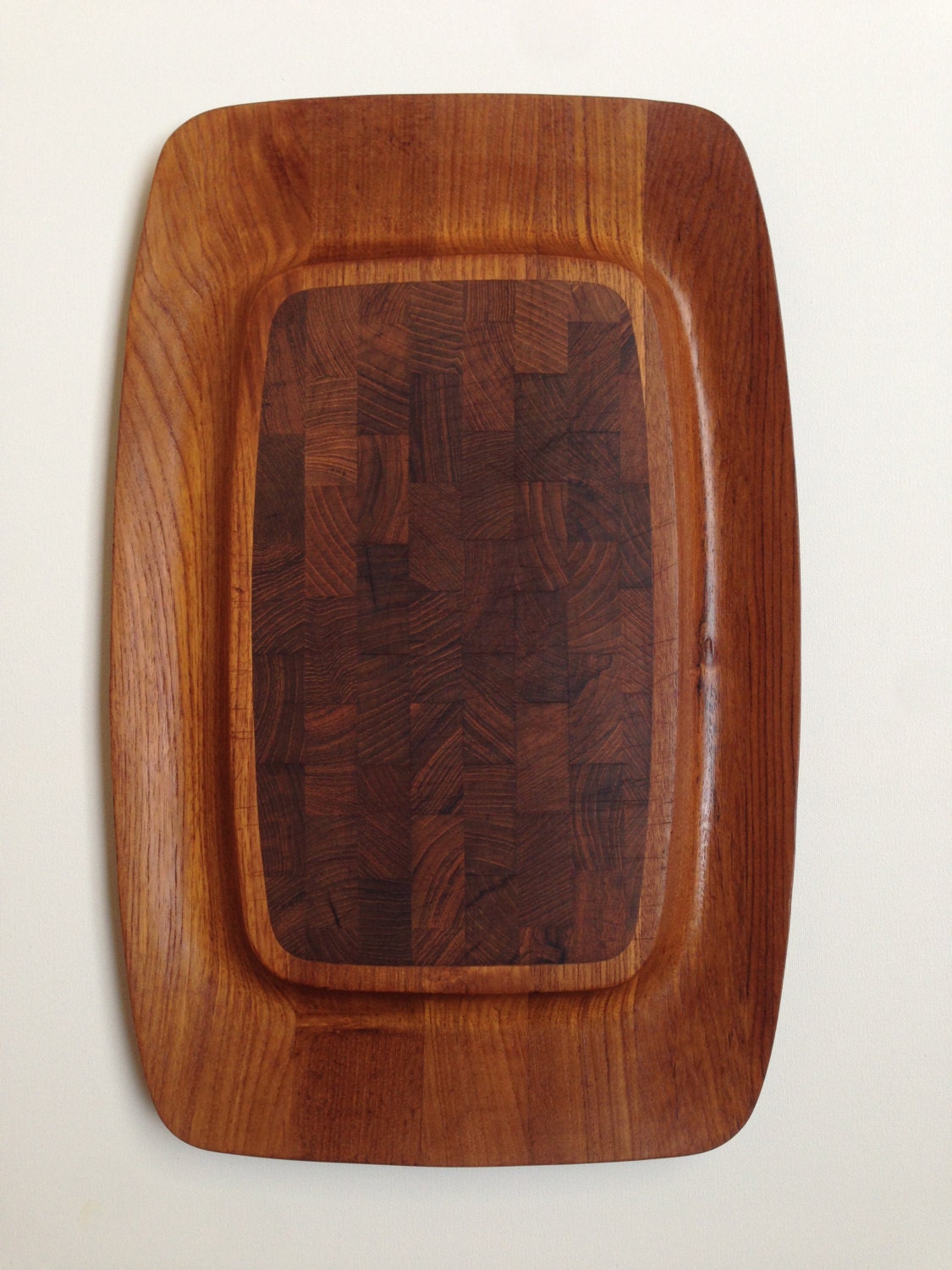 Vintage Dansk teak board designed by Jan Quistgaard, Cheese board