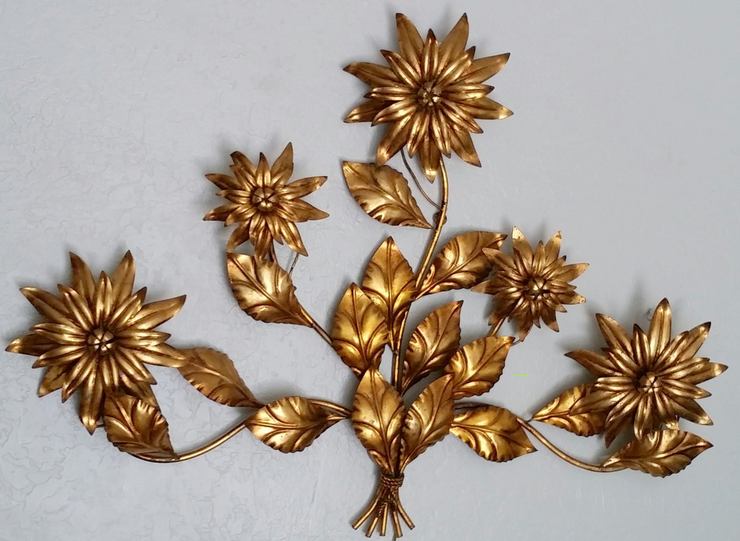 Wall Sconce Vintage Italian Vintage Antique Gold Gilded Floral on Wall Sconces With Flowers id=68100