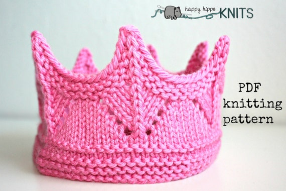 PDF Knitting pattern Waldorf knit crown instant download