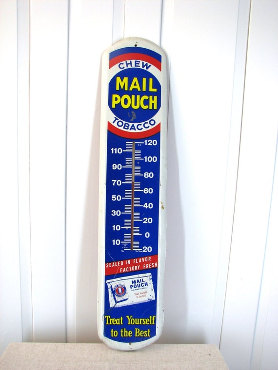Large Mail Pouch Advertising Thermometer by TheGlossedAndFound