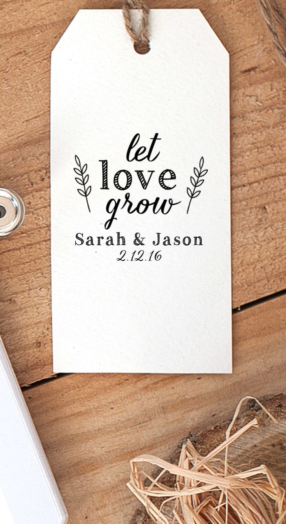 Download Let Love Grow Stamp Seed Packet Stamp Wedding Favor Stamp