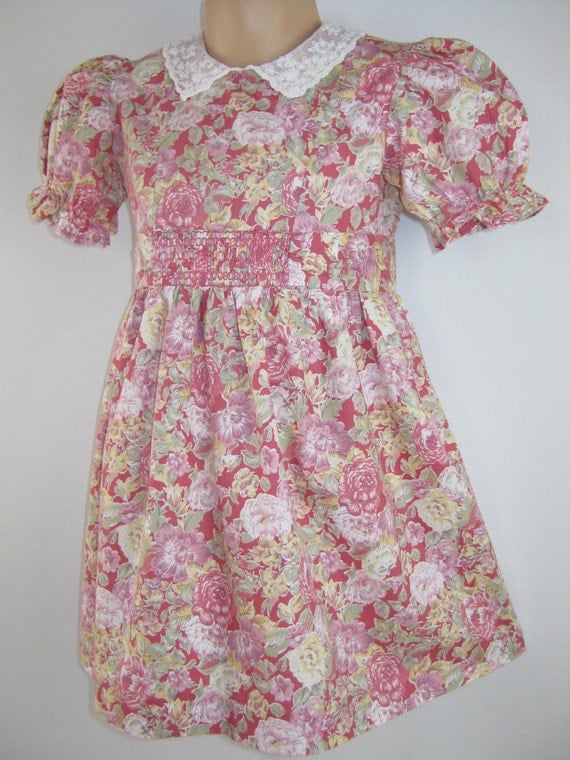 LAURA ASHLEY Vintage MotherChild Label Blush Rose Garden