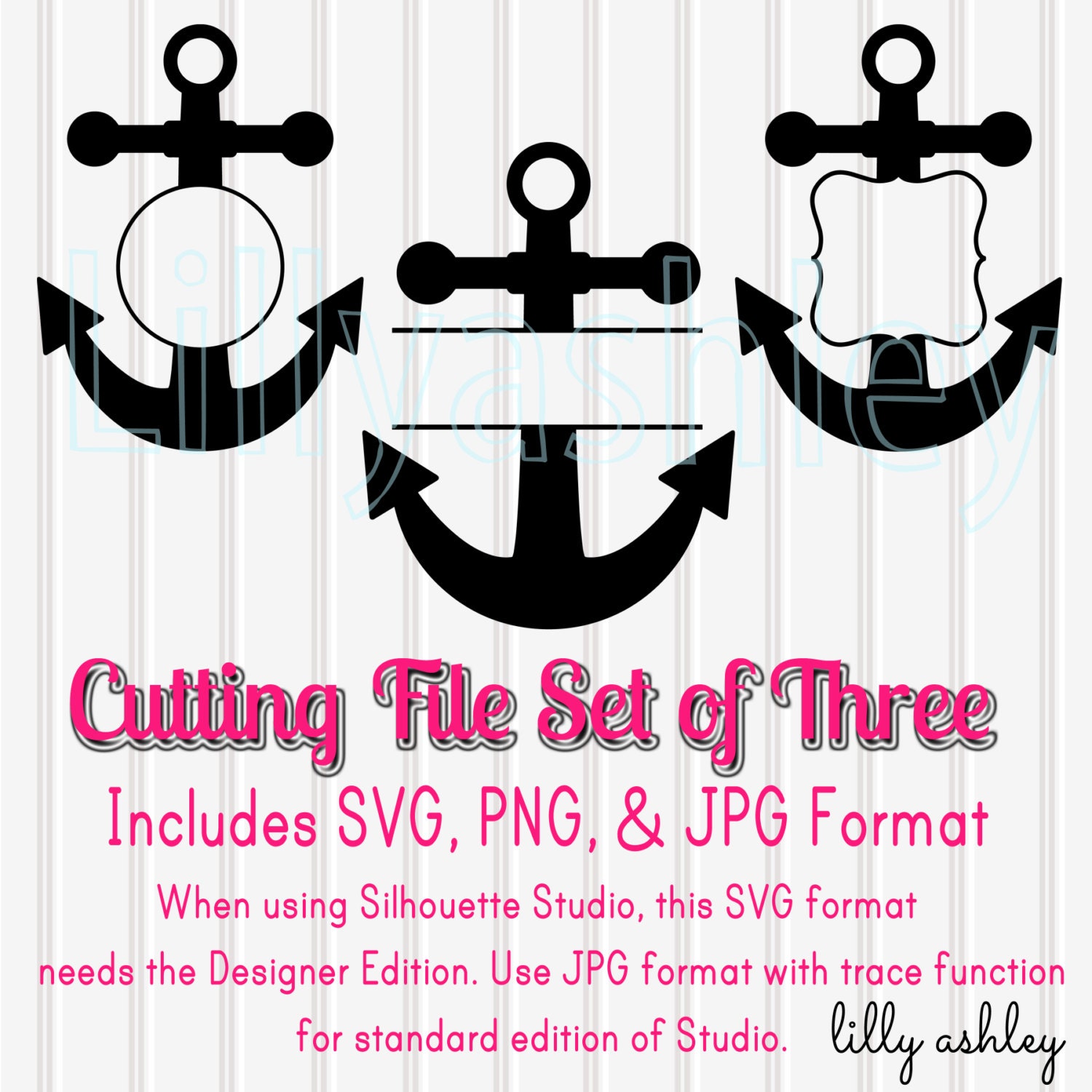 Download Anchor SVG Set of 3 Monogram SVG Cut FilesSVG png and jpg