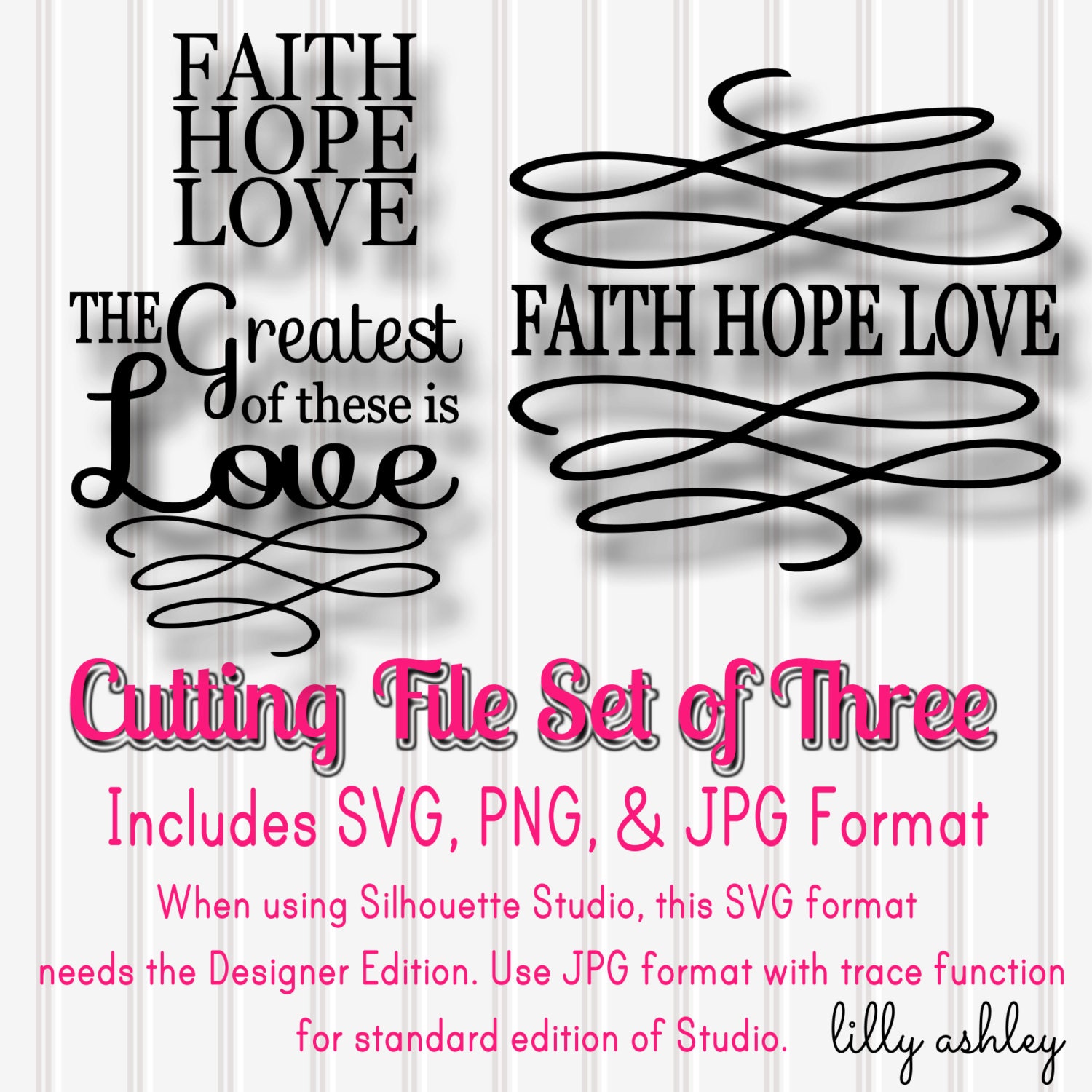 Download SVG Files Set of 3 Faith Hope Love-SVG PNG jpg all