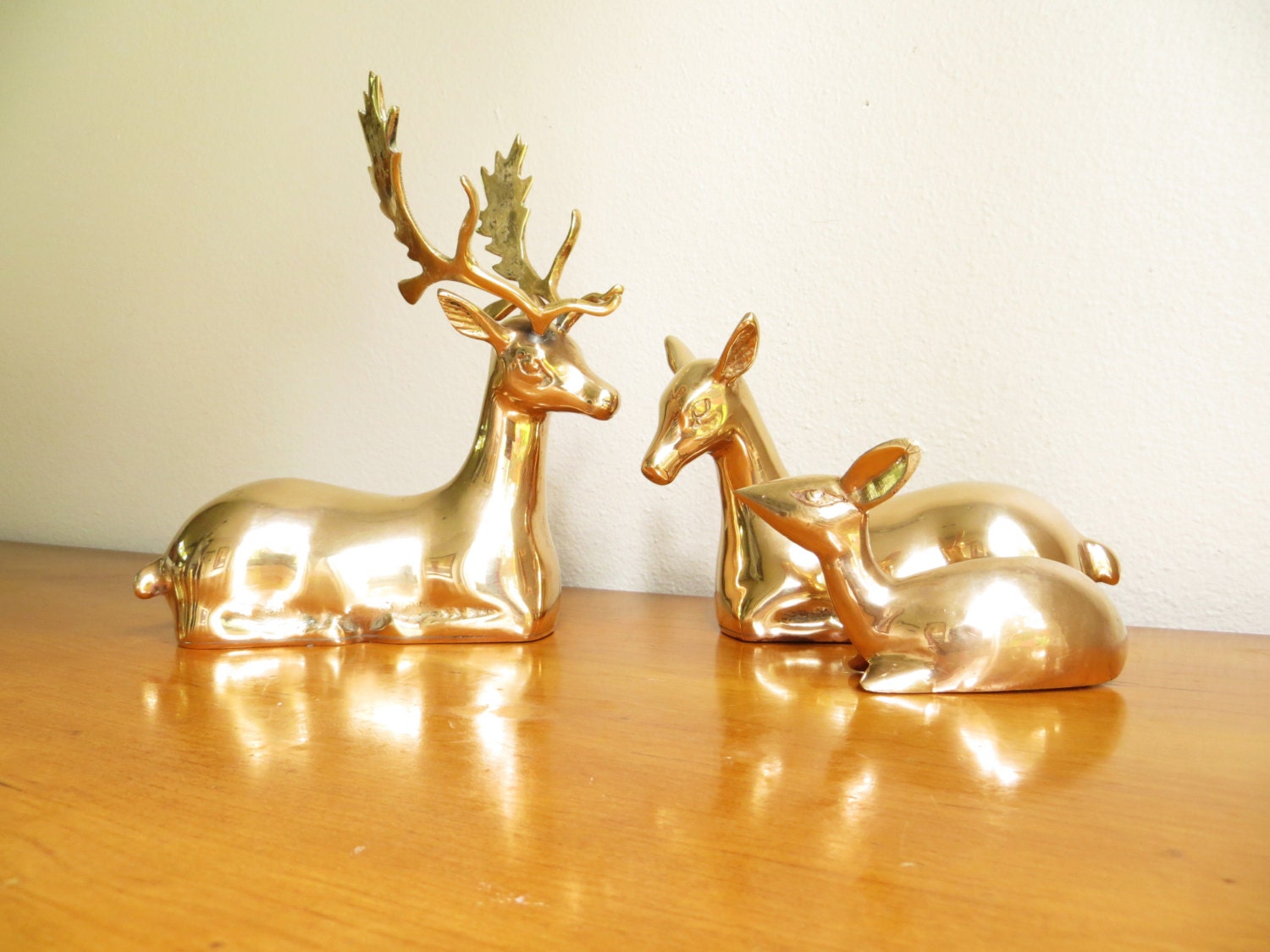 vintage metal deer figurine