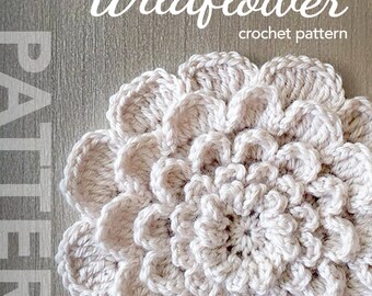 Crochet Flower Pattern PDF (The Neverending Wildflower Crochet Pattern by Little Monkeys Crochet) flower crochet pattern