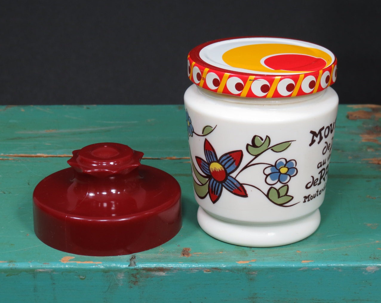 Unusual French Mustard Jar With Decorative By 13thstreetemporium