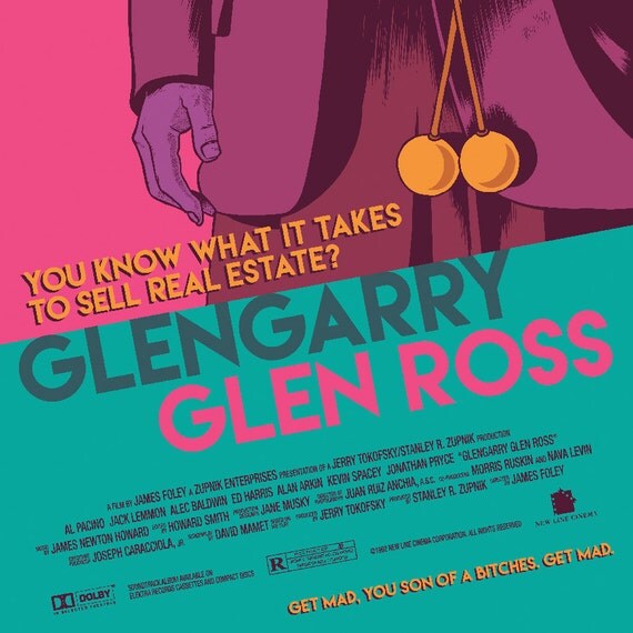 Glengarry Glen Ross Movie Poster Art // Retro by illoguerillo