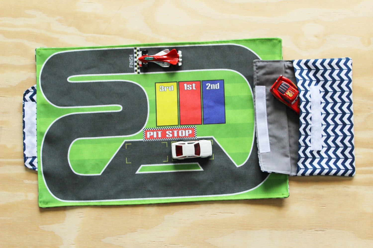 Race Track Playmat toy car mat portable play mat travel