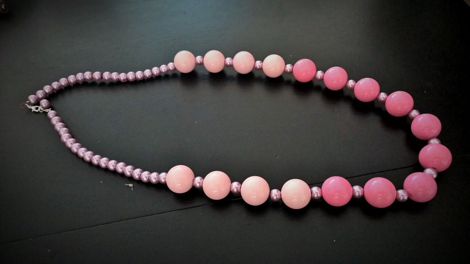 Pink Womens Chunky Necklace Statement Necklace by BeadsThatPop