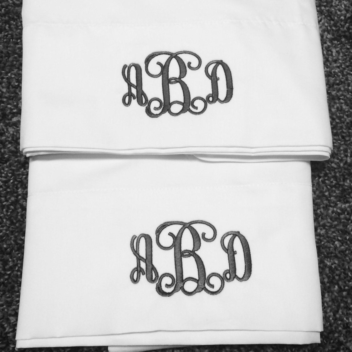 Embroidered Pillow Cases Monogram or designs available set of