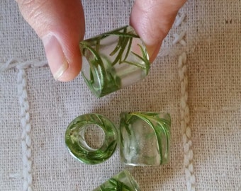Rosemary Dread Bead, Herbal Orgone Adornment