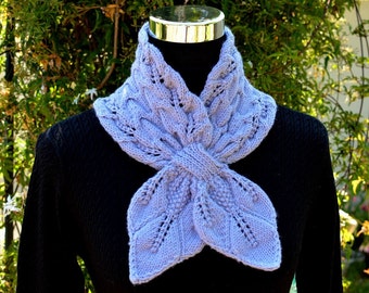 Download Knitting Pattern Only Leaves and Mock Cables Scarf