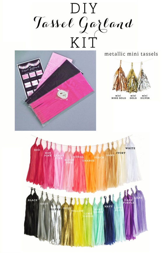 Paper Tassel Garland 20ct, 30ct, 40ct, Garland, Garland, Metallic Gold