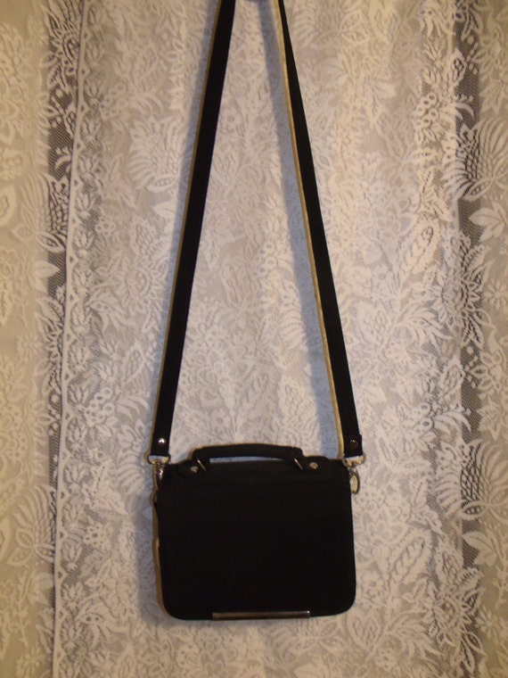 Black Crossbody Organizer/Handbag/Evening by ThingsTakeWings