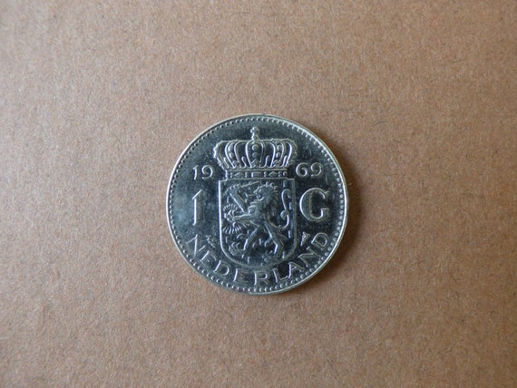 1969 Nederland 1 Gulden from Netherland Silver Coin