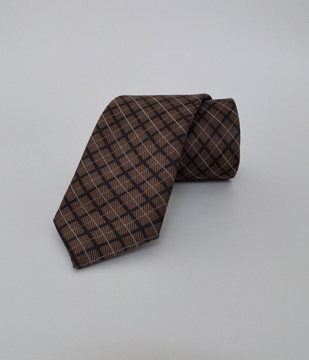 Brown Men's Tie Brown Men's Necktie Brown Cravat SL488 by PeraTime