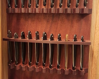 The Connoisseur- 22 Straight Razor 5 Brush Wall Hanging Display