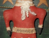 Primitive Christmas Stumpy Chunkers Santa doll  Crows Roost Prims SALE