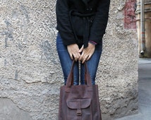 FREE SHIPPING - Handmade leather handbag