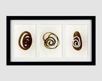 Abstract Mid century art living room art Retro art Set of 3 Scandinavian print Minimalist Eames Wall decor Midcentury Modern Organic art