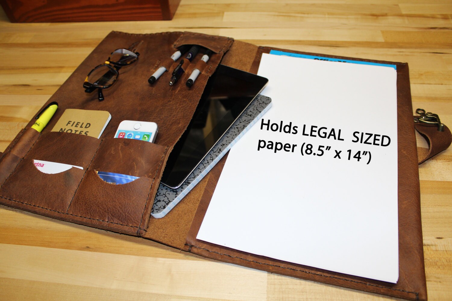 Legal Size Leather Portfolio 8.5x14 portfolio Sketch by MegansMark