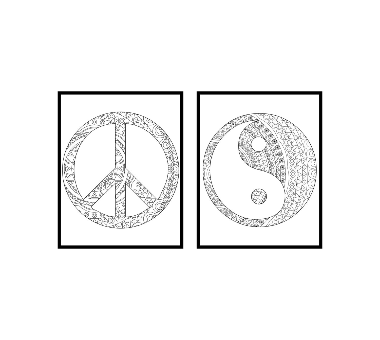 ying yang coloring pages - photo #46