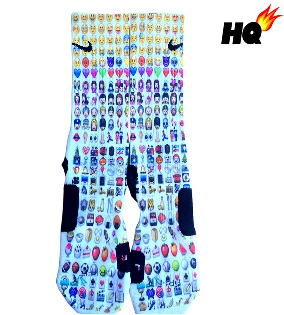 Emoji FAST SHIPPING Custom Nike Elite Socks All Sizes by HQcustomz