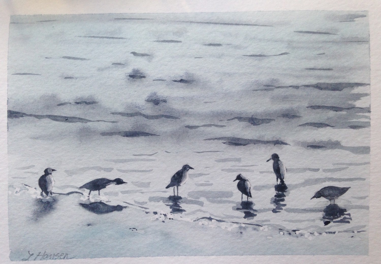 shore birds oregon coast original watercolor greeting card shore birds oregon coast original watercolor greeting card