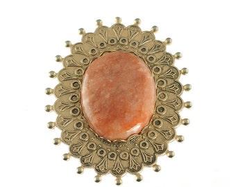 SALE--Ornate Oval Brooch