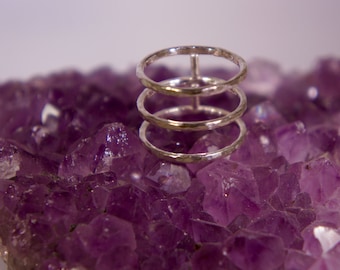 Triple Band Sterling Silver Ring