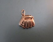 14k Gold 3D Baseball Mitt Charm/ Pendant 1.72g