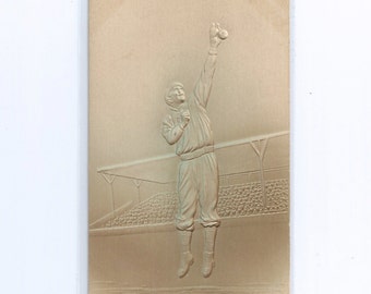 Baseball Postcard Embossed Tinted Airbrush Undivided Back ca. 1906 Unused