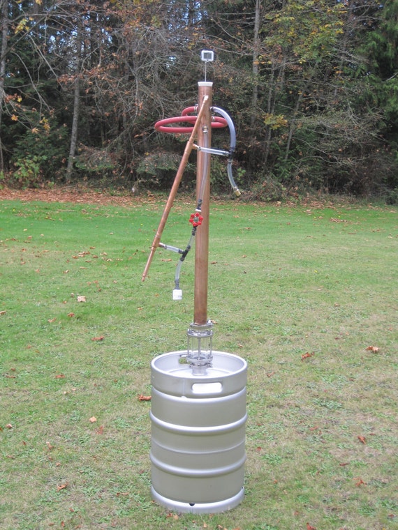 Copper Moonshine Still Reflux Column Cooling by Olympicdistillers