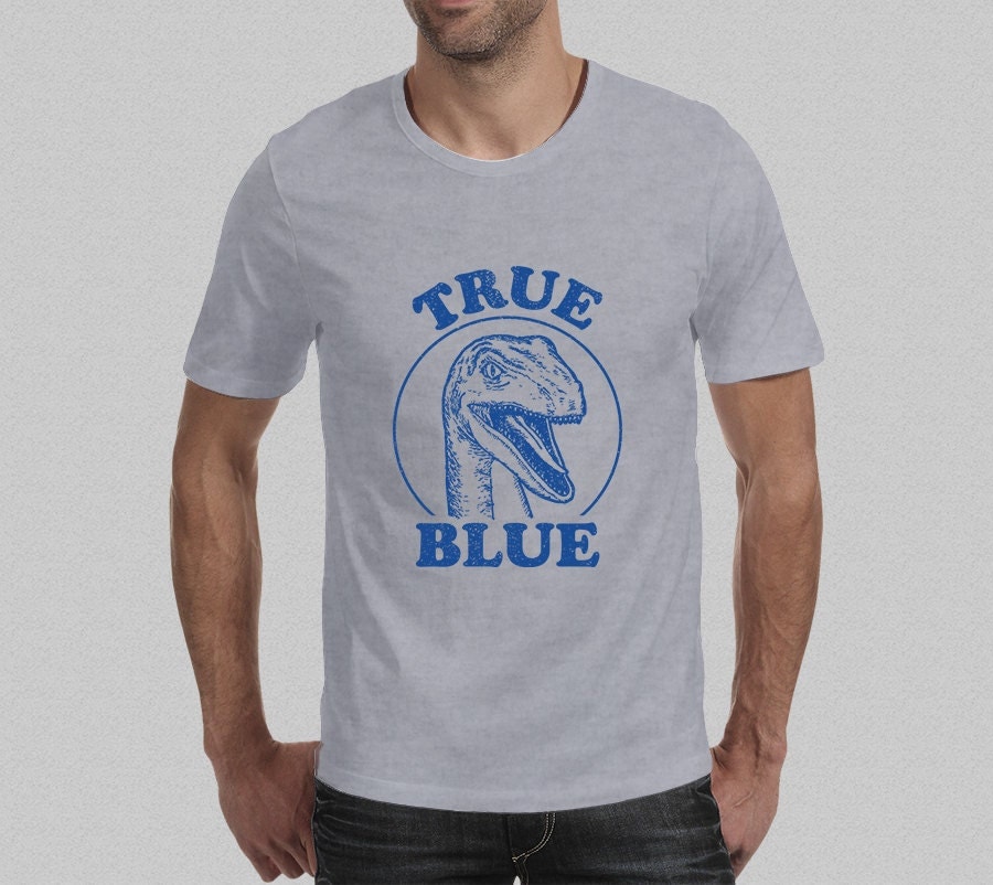 True Blue Jurassic World Inspired Raptor TShirt Men's