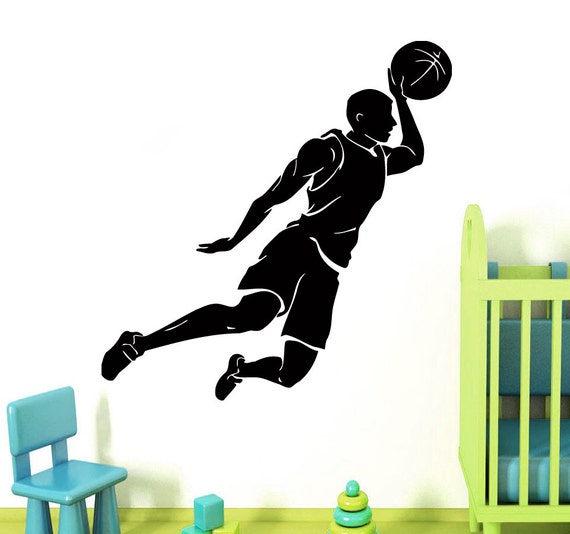 Wall Decals Basketball Player Stickers Sportsman People Gym