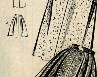 Misse's Vintage 50's Skirtl Sewing Pattern - Mail Order 2201 - Size 24 - Uncut