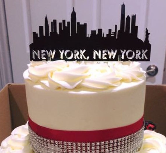  New  York  City  Skyline Cake  Topper  Keepsake For the City 