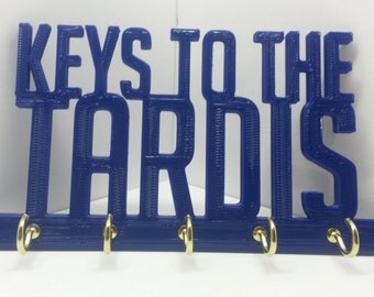 Dr. Who Doctor Who Tardis Key Rack Key Holder Jewelry organizer 6" x 3" x 3/16"