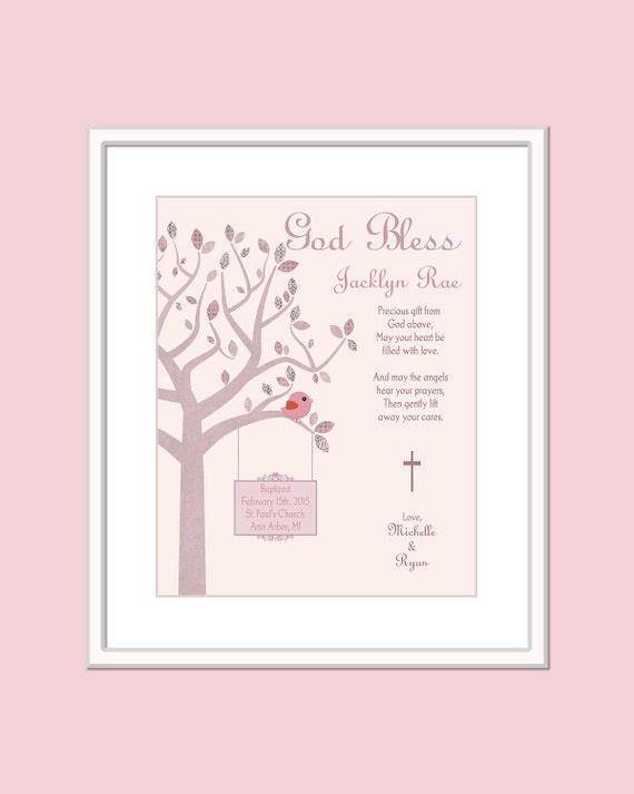 Christian Baby Gift Girl Baptism Gift Personalized Christening Gift Naming Day Gift