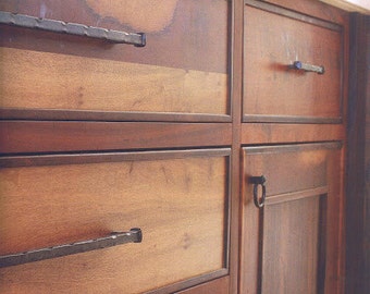 Interior Wrought Iron Kitchen Cabinet Hardware kitchen pulls etsy hand forged pull handle 14 3 square metal 320mm country cupboard cabinet drawer antique wardrobe