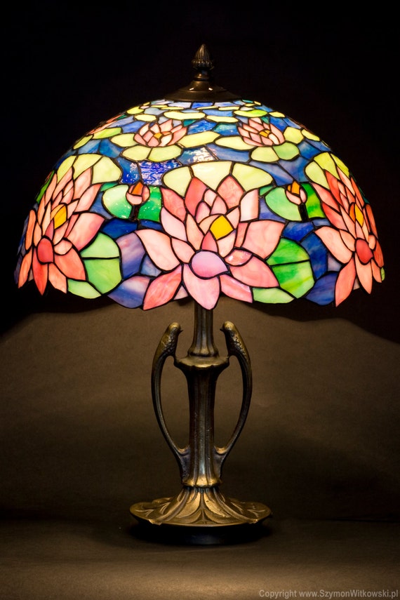 Stained Glass Art, Stained Glass Table Lamp, Stained Glass Shade, Table lamp, Desk Lamp, Bedside Lamp, Nightstand Lamp, Standing Lamp, Decor