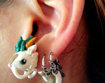 Haku Dragon Form Spirited Away Fake gauge earring Studio Ghibli Piercing