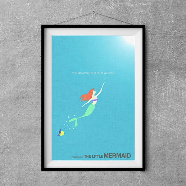 The Little Mermaid Alternative Movie Poster Minimalist