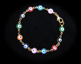 Evil Eye Bracelet, Evil Eye Jewelry, Eye Jewelry, Eye Bracelet, Evil Eye Bracelet Gold Gold Plated Bracelet Small Bracelet, Mothers Day Gift