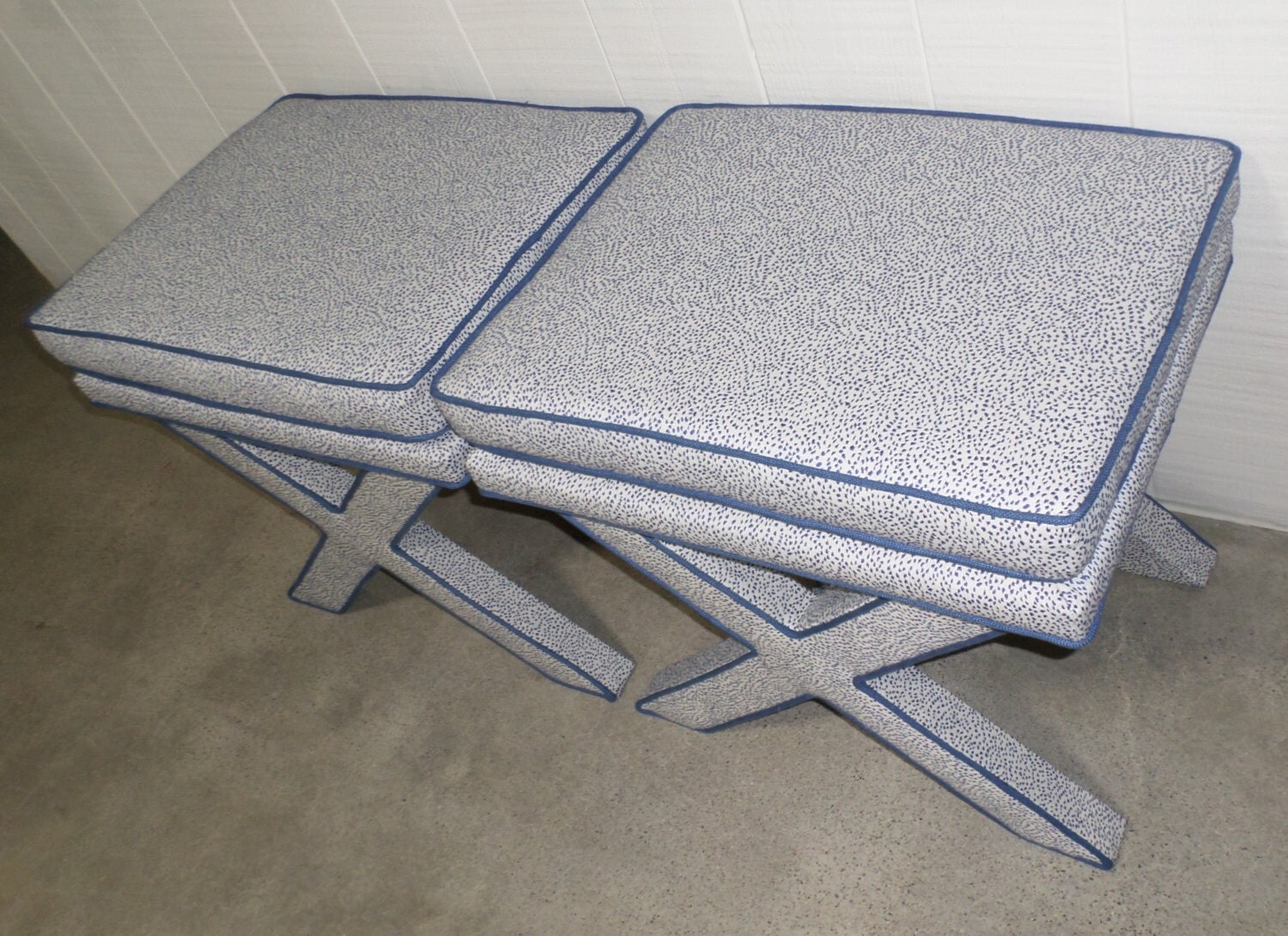 X Benches Attached PillowTop Design Your OWN by livenUPdesign