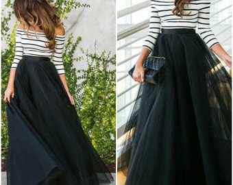 Full Length, Floor length Tulle Skirt, Extra Full Skirt- Ivory Tulle Skirt,Tulle skirt, Tutu, Bridesmaid dress, Engagement Dress
